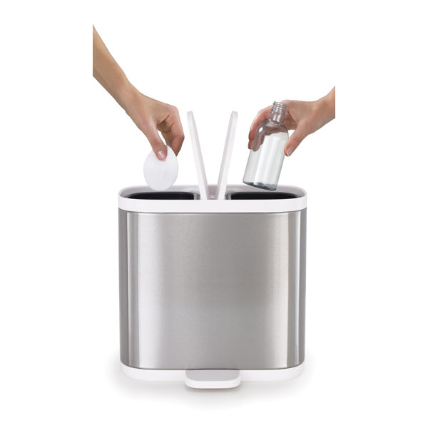 Joseph Joseph Split Steel Bathroom Waste Separation Bin & Reviews Wayfair